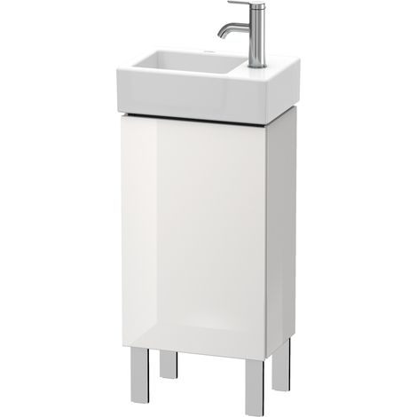 Duravit Meuble sous-lavabo L-Cube 36,4 x 24,1 cm, 1 porte, 1 tablette en verre, pour Vero Air 072438, Coloris: Laque brillante blanche - LC6793R8585 (1/4)