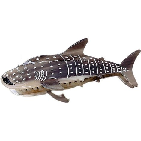 Pince à cheveux en forme de requin-baleine pour femme, en acide acétique, antidérapante, grande pince à cheveux pour l'arrière de la tête.-H (1/5)
