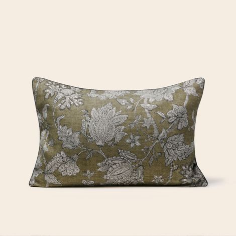 Housse de coussin en Fleurs indiennes imprimées LILIVATI (1/4)