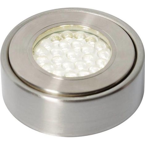 Litecraft Laghetto Under Cabinet Lights Circular Kitchen Fitting - Satin Nickel (1/2)
