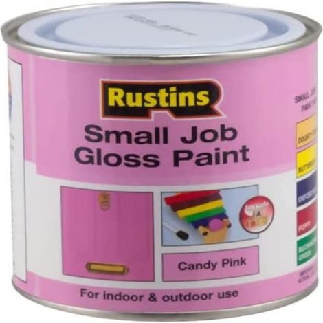 Rustins Quick Dry Small Job Gloss Paint Candy Pink 250ml RUSSJCPQD