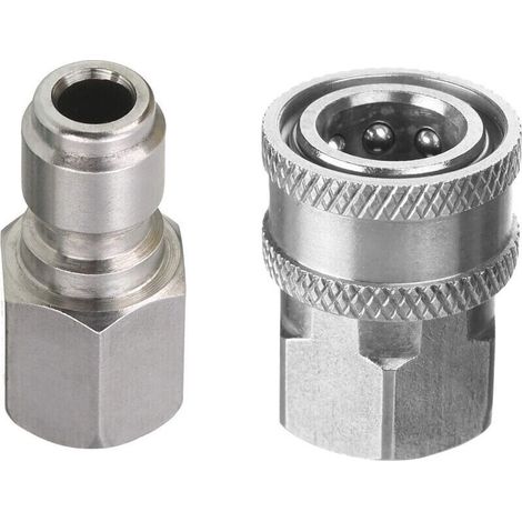 Adaptateur pour nettoyeur haute pression Tool Daily, kit de connexion rapide 3/8 po, raccord femelle, acier inoxydable, 5 000 psi Voir les détails du produit