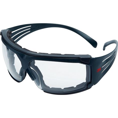 3M SF601SGAF/FI GAFAS DE SEGURIDAD, MONTURA GRIS, INSERTO, SCOTCHGARD ANTI-EMPAÑAMIENTO, LENTE INCOLORA, 1 UNIDAD/CAJA (1/3)