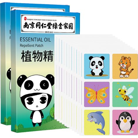 12 feuilles de 72 patchs anti-moustiques autocollants pour enfants, motif dessin animé, plante naturelle, huile essentielle de citronnelle, patchs non tissés pour une utilisation intérieure et extérie (1/5)