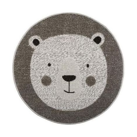 Tapis enfant rond imprimé ours (1/4)