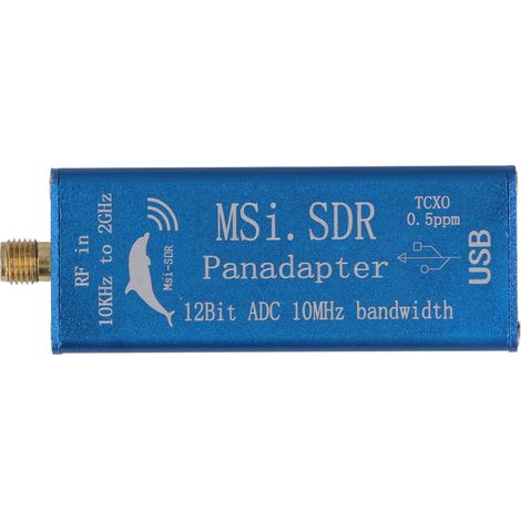 Récepteur radio SDR, convertisseur analogique-numérique 12 bits, bande passante de 10 MHz, oscillateur TCXO, précision de 0,5 ppm, compatible HF, UHF, VHF, FM et AM (10 kHz – 2 GHz). (1/5)