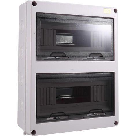 Boîte de jonction série HT 24 voies en polycarbonate étanche IP65, boîtier de distribution électrique extérieur en plastique HT-24 voies pour disjoncteur (1/5)
