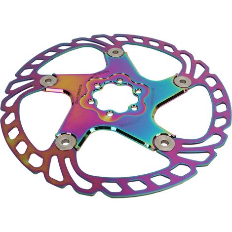 Disque de frein flottant haute dureté pour VTT, 6 clous colorés, en acier inoxydable, 203 mm (1/5)
