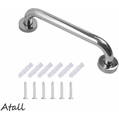 Barre D'Appui En Inox Murale Robuste Poignée De Baignoire Salle Bain WC Sécurité Grab Bar pour Handicapés Personnes Agées Enfants(30cm (1/5)