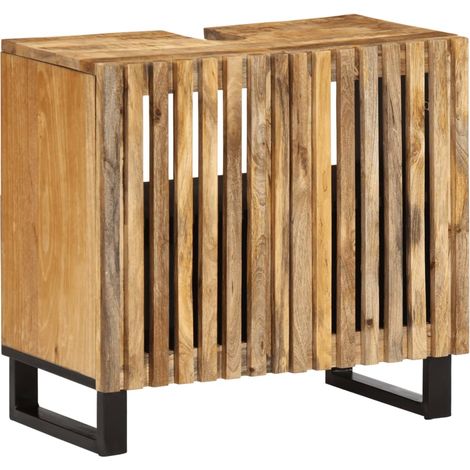 Waschbeckenunterschrank 62x34x58 cm Raues Massives Mangoholz