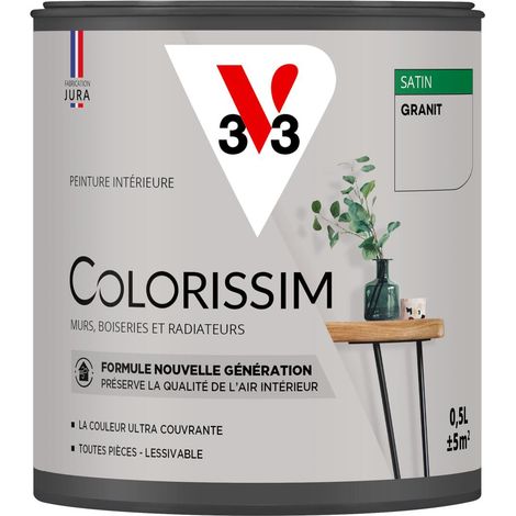 Peinture murale intérieure Colorissim® V33 Granit Satin 0,5L (1/5)