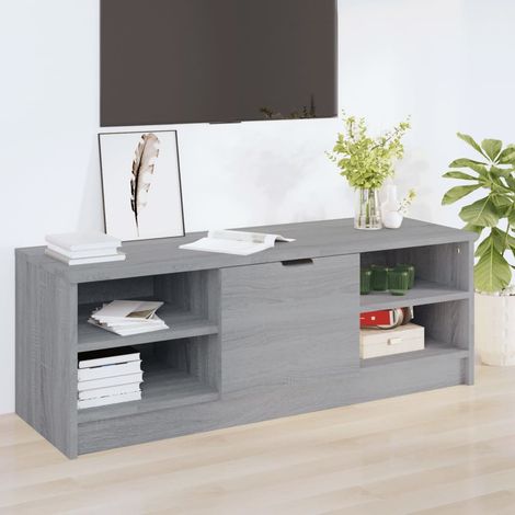 Meuble TV Sonoma gris 102x35,5x36,5 cm Bois d'ingénierie (1/5)