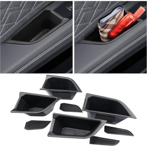 Caja de almacenamiento para coche Audi Q4 Etron 2021-2024 2025，bolsillo para manija de puerta，accesorios para Q4 Sportback e-tron 2025 (4 piezas)