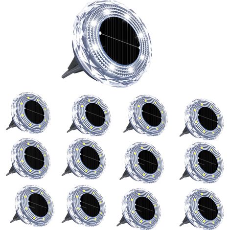 lampes solaires d'extérieur étanches idéales pour les allées jardins pelouses patios cours et aménagement paysager. 12 IP65 (1/5)