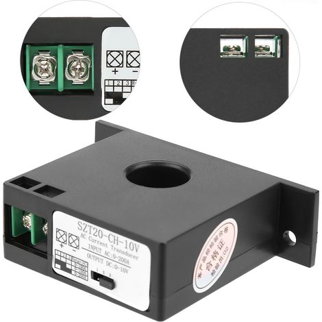 Strommessumformer SZT20-CH-10V, AC-Trennschalter, Messtransformator, Überlastschutz, AC-Ausgang 0-200 A, DC-Ausgang 0-10 V (1/5)