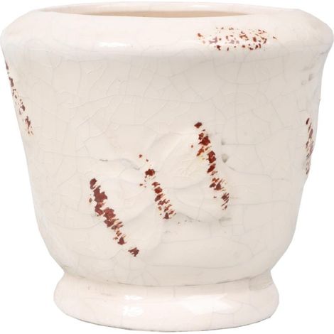 Coprivaso in ceramica di colore bianco, 10x9 cm (1/2)