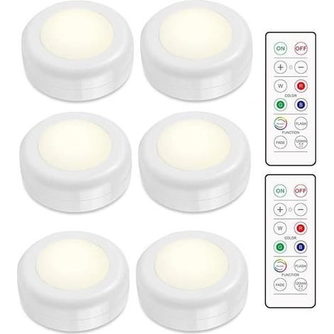 LED Spotlights Set – 6 stylish lights with 2 practical remote controls (1/5)