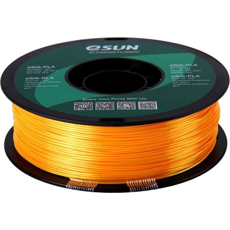 eSUN PLA-Silk Filament, 1.75mm, 1000g eSUN PLA-Silk Filament 1.75mm 1000g Dark Yellow