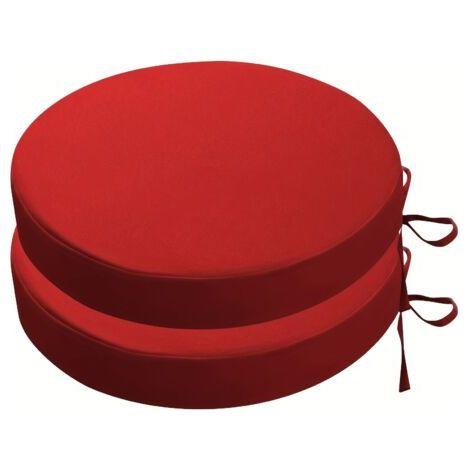 Lot de 2 Coussins Ronds d’Extérieur – Violet, Housse Résistante avec Fermeture Zippée