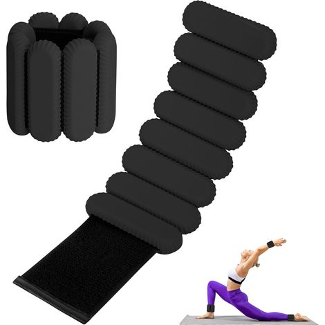Poids de poignet et cheville pour femme, poids de cheville réglable en silicone pour entraînement de poignet et cheville pour homme et femme pour yoga, course à pied, danse, cheville, bras, jambe (0,9 (1/5)