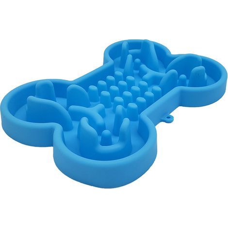 Knochenförmiger Futternapf aus Silikon mit Erstickungsgefahr für Haustiere, Hunde- und Welpenbedarf (Blaue Trompete: 24173,8 cm) (1/5)