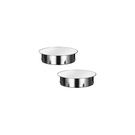 Lot de 2 couvercles de trou de cheminée 110 mm en acier inoxydable - Couvercle de tuyau de poêle - Couvercle mural - Pour tous les tuyaux de poêle courants de 110 mm de diamètre (1/5)