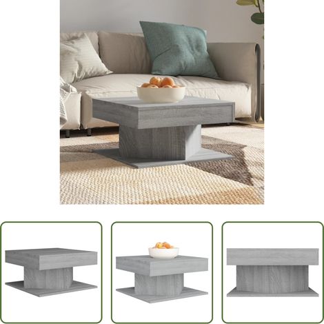 Holzwerkstoff - Couchtisch Grau Sonoma 57x57x30 cm Holzwerkstoff (1/5)