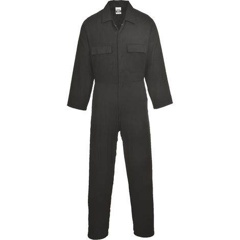 Arbeits-Overall aus Baumwolle Euro Work Farbe: Schwarz Größe XXXL - Portwest