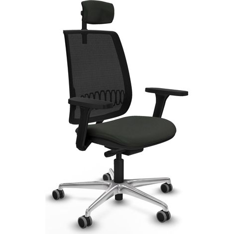 Silla de oficina piqueras y crespo Alares negro brazos ajustables (1/2)