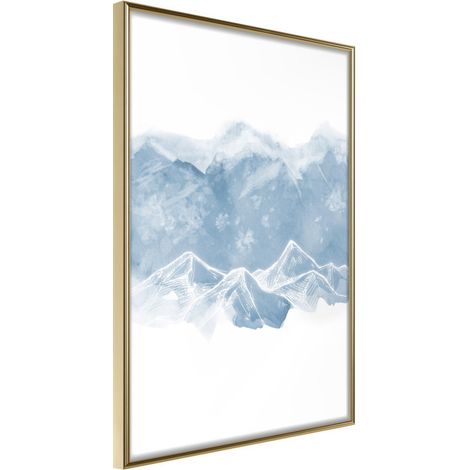 Affiche Murale Encadrée "Winter Wonderland" 21 x 30 cm Or