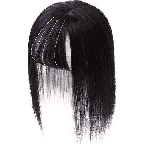 Couronne de cheveux humains à clip, base soie, pour femmes, cache-cheveux fins, postiche capillaire supérieur (1/5)