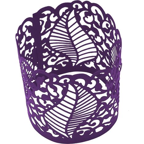 50 Pièces Bougies Chauffe-plat LED avec Abat-jour Enveloppant Support pour Centres de Table Votifs Mariage Anniversaire Fête Baby Shower Ensemble (Violet) (1/2)