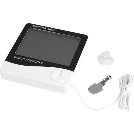Stazione Meteo Digitale Interno – Termometro Igrometro LCD Grande Display, Memoria Min/Max, °C/°F – Design Moderno con Supporto Magnetico – Ideale per Casa, Ufficio e Cantina (1/5)
