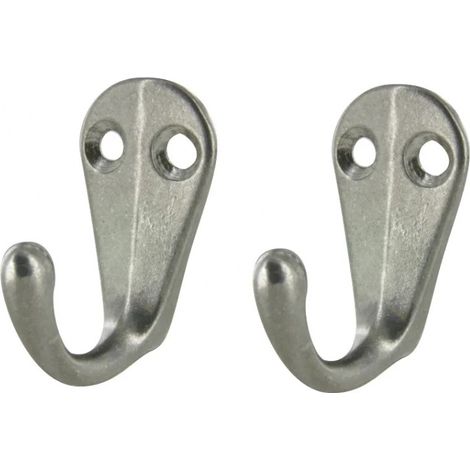 Deko-Haken für Stockhalter H.40mm, Aluminium, 2 Stück.