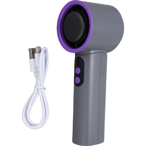 Ventilateur portable Ortviai Ice Compress rechargeable 3600mAh silencieux avec plaque réfrigérante gris-violet (1/5)