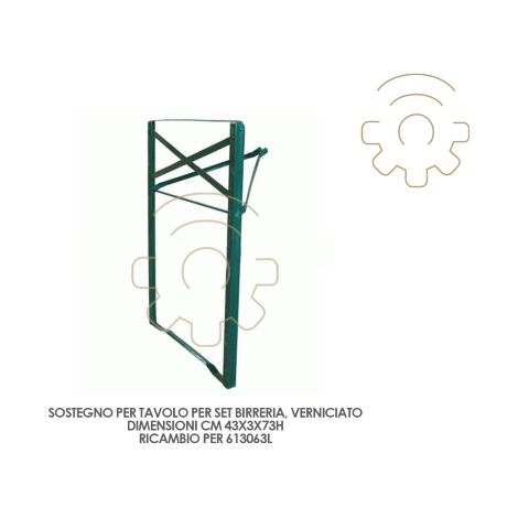 Support de rechange pour set de table brasserie – Dimensions 43x3x73cm – Finition peinte – Pour usage extérieur et intérieur - cm43x3x73h