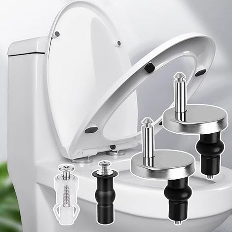 Toilet Seat Toilet Seat Hinges Expansion Screws for Toilet Seat Universal Screws and Bolts for Toilet Seats for Toilet Seat 2 (1/4)