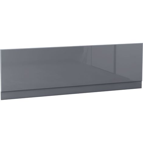 NRG Bath Panel Bathroom Moisture Resistant Wood MDF Front Bath Panels Gloss Grey 1700mm
