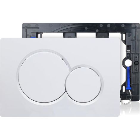 RHG Plaque de Déclenchement Compatible avec Geberit Sigma 01, UP320,UP300, UP720, Plaque de Déclenchement avec Cadre de Montage, Pièces de Rechange pour Chasses D'eau