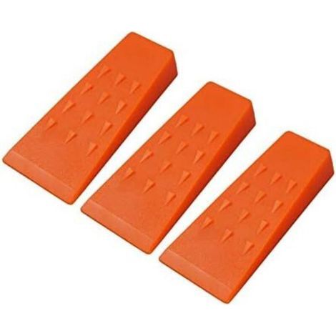 Lot de 3 cales d'abattage en plastique pour tronçonneuse - Coins de fendage de 5,5" pour bois, accessoires de bûcheron - Accessoires forestiers - Accessoires forestiers et cales en plastique pour (1/4)