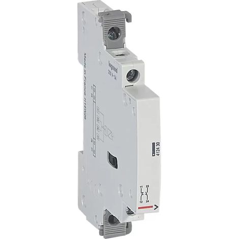 Legrand 412430 – Auxiliaire PR Contacteurs 2 Mod 25A Contact Aux Inverseur – 250V 5A – O+F (1/2)