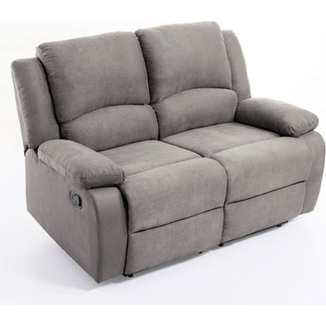Canapé de Relaxation Microfibre "Polo" 143cm Gris (1/5)