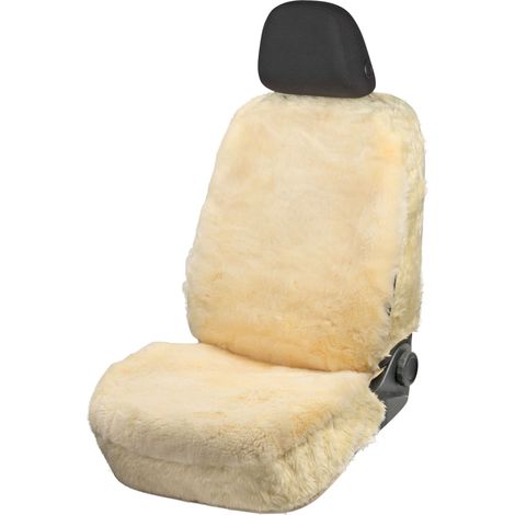 Autositzbezug Mona Lammfell & Webpelz, 12-14 mm beige - ZippIt 110 & 115 (1/5)