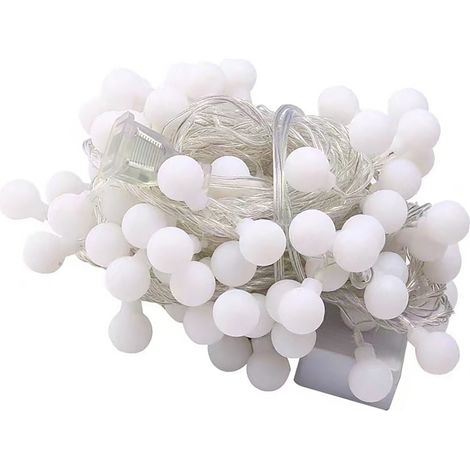 Guirlande lumineuse féérique à 10 LED de 1,5 m (4,9 pi) fonctionnant sur piles, lumière chaude fixe, idéale pour les fêtes en plein air et le camping. (1/5)