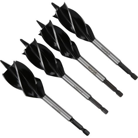 mèches à bois à quatre lames, queue hexagonale, 2835 mm (1/5)