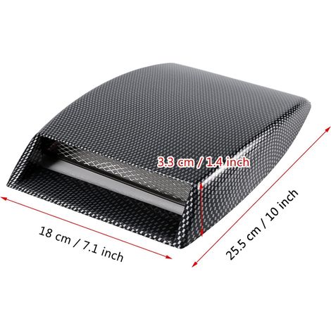 1 Capot De Protection, Fibre De Carbone, Plastique Abs, Grille Aluminium, Universel Pour Voiture (1/5)