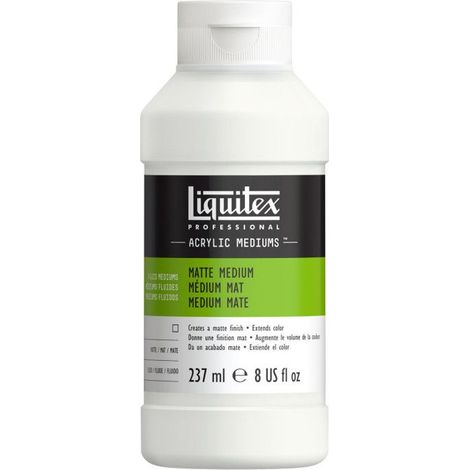 Additif pour peinture - LIQUITEX - Flacon d'additif fluide mat - 237 ml - Qualité professionnelle - Taille M (1/2)