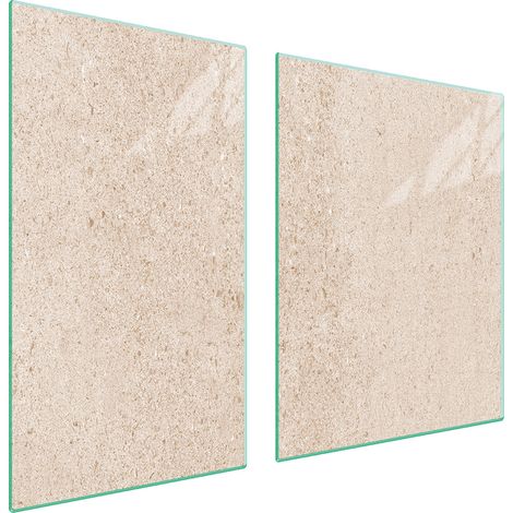 Assiette en verre et planche à découper 100x52 beige (1/5)