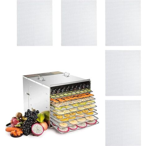 Fogli quadrati in silicone per disidratazione degli alimenti - tappetino riutilizzabile per asciugatura a vapore - tappetini antiaderenti per essiccatori di frutta (1/5)