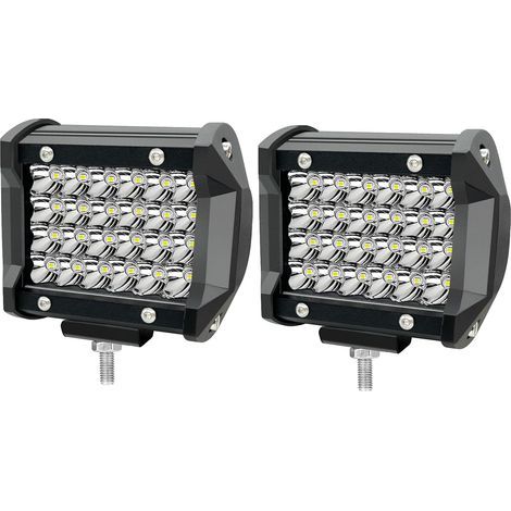 Wasserdichte LED-Scheinwerfer - geeignet für Autos, LKWs, Traktoren - LED-Nebelscheinwerfer/Scheinwerfer - (2 Stück) (1/5)